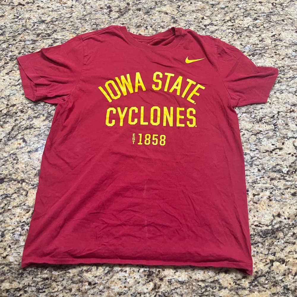 Nike Iowa State Cyclones T-Shirt Mens Medium Red Short Sleeve NCAA‎ Fan Gear